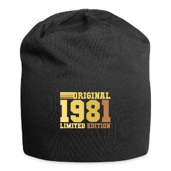 1981 40th birthday gift - Jersey Beanie - black - Front
