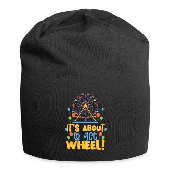 Riesenrad Geschenk - Jersey-Beanie - Schwarz - Vorne