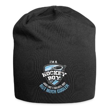 Hockey Junge - Jersey-Beanie - Schwarz - Vorne