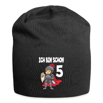 Ich Bin Schon 5 für einen Jungen der 5 Jahre wird - Jersey-Beanie - Schwarz - Vorne