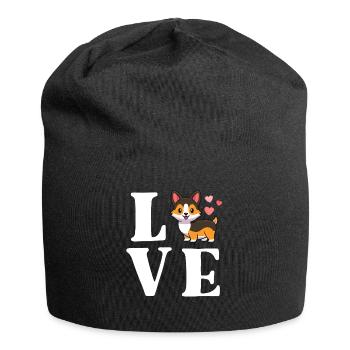 I Love My Corgi Tricolor Corgi Shirt Women Gift - Jersey Beanie - black - Front