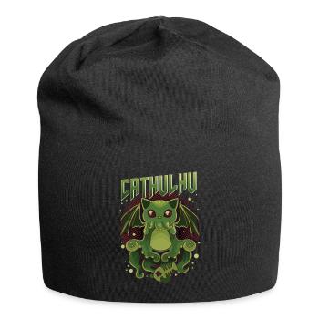 Süß & Lustig Cathulhu Kawaii Katze Cthulhu - Jersey-Beanie - Schwarz - Vorne