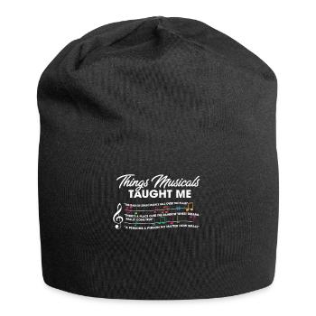 Things Musicals Taught Me Gift Musical Lover - Jersey-Beanie - Schwarz - Vorne