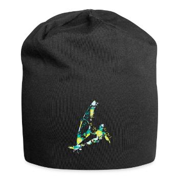 Wind surfing splash - Jersey Beanie - black - Front