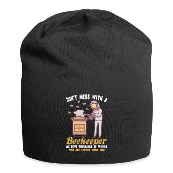 Apiculteur apiculteur abeilles abeilles cadeau - Bonnet en jersey - noir - Devant