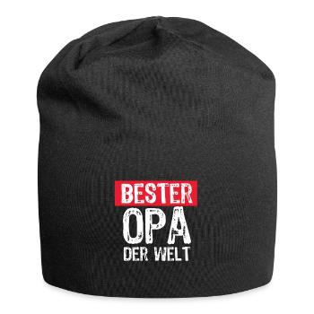 Bester Opa Der Welt - Jersey-Beanie - Schwarz - Vorne