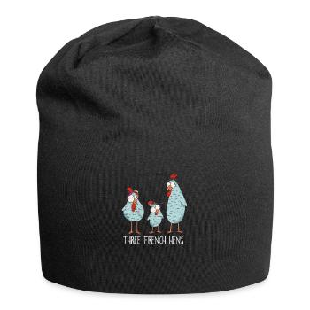 Three french Hens Weihnachten Weihnachtslied - Jersey-Beanie - Schwarz - Vorne