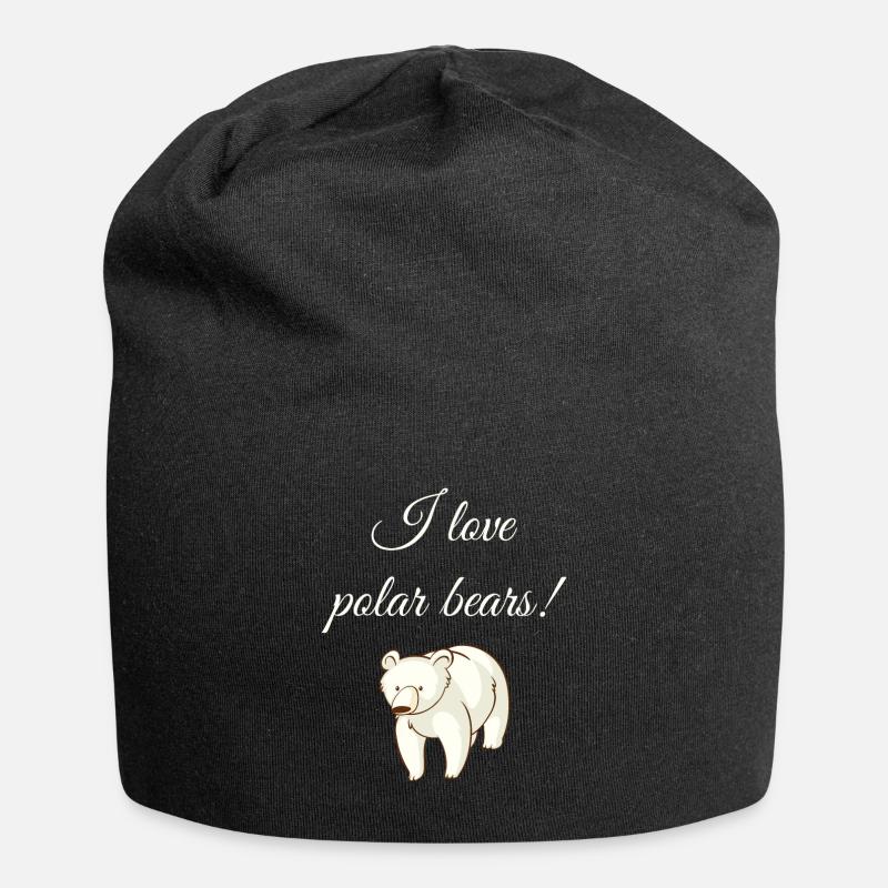 Polar bear polar bears - Jersey Beanie - black