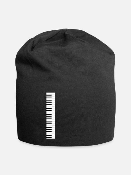 Klavier - Jersey-Beanie - Schwarz