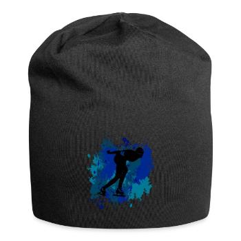 Conception de patineur de vitesse - Bonnet en jersey - noir - Devant