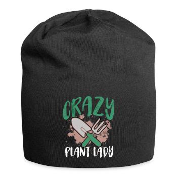 Garten Frau Hochbeet Florist Pflanzen Kleingarte - Jersey-Beanie - Schwarz - Vorne