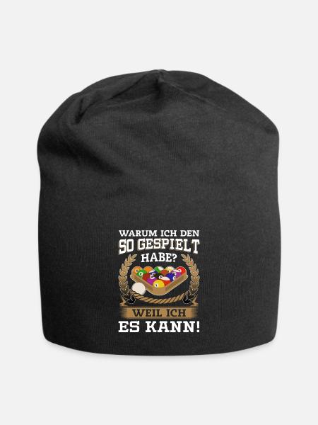 Cooles Pool Billard Snooker Geschenk - Jersey-Beanie - Schwarz