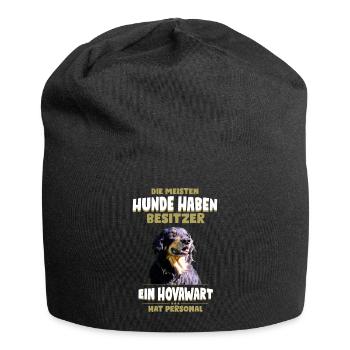 Hovawart TShirt - Hovawart Hund Shirt - Jersey-Beanie - Schwarz - Vorne