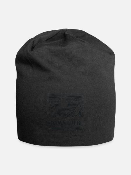 Hoamatliebe Bayrisch Bayerisch Alpenpanorama - Jersey-Beanie - Schwarz
