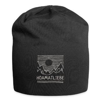 Hoamatliebe Bayrisch Bayerisch Alpenpanorama - Jersey-Beanie - Schwarz - Vorne