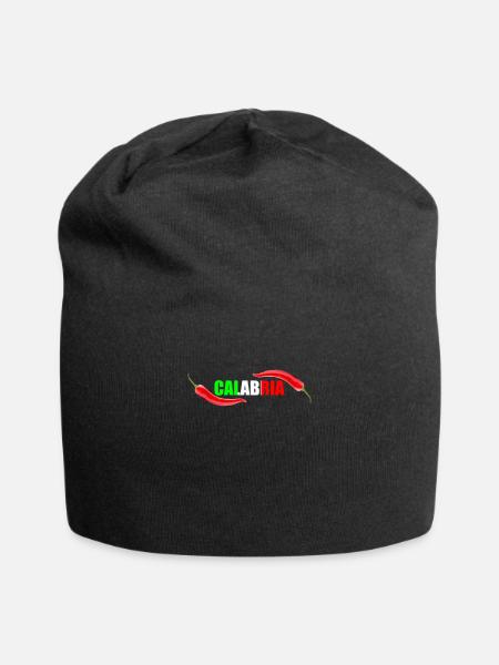 Calabre Peperoncino Design, Italie tricolore - Bonnet en jersey - noir