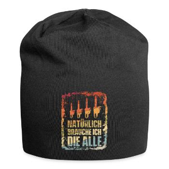 Kettensäge HOLZFÄLLER Motorsäge Förster Spruch Ges - Jersey-Beanie - Schwarz - Vorne