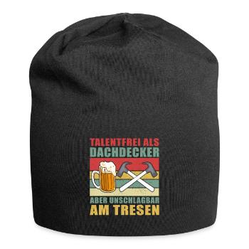 Dachdecker Geschenk Dachdeckermeister lustig - Jersey-Beanie - Schwarz - Vorne