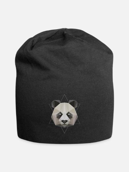 panda - Jersey Beanie - black