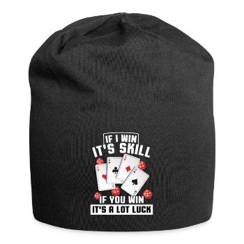 Poker Kartenspiel SiegerTexas Hold'em Pik Bluff - Jersey-Beanie - Schwarz - Vorne
