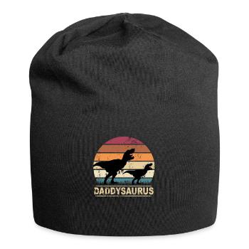 Papa Dino Retro Daddysaurus cadeau de fête des pères - Bonnet en jersey - noir - Devant