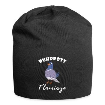 Original Ruhrpott Flamingo Ruhrgebiet Geschenk - Jersey-Beanie - Schwarz - Vorne