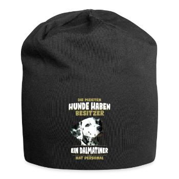Dalmatiner Tshirt - Dalmatiner Hund Shirt - Jersey-Beanie - Schwarz - Vorne