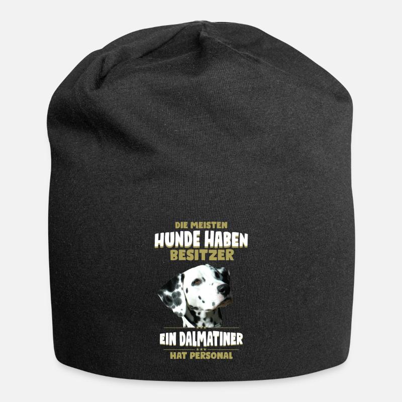 Dalmatiner Tshirt - Dalmatiner Hund Shirt - Jersey-Beanie - Schwarz