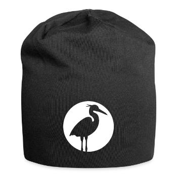 Japan Kranich Symbol Reiher Silberreiher - Jersey-Beanie - Schwarz - Vorne