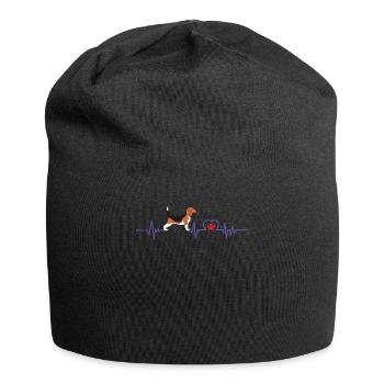 Beagle Hund Süss Lustig Spruch - Jersey-Beanie - Schwarz - Vorne