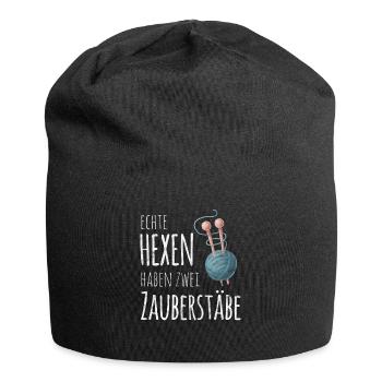 Lustiger Häkeln Spruch für Strickerin Geschenk - Jersey-Beanie - Schwarz - Vorne