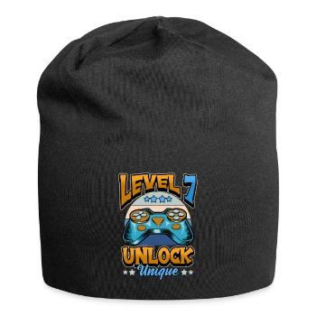 7e anniversaire Gaming Gamer Jeux vidéo cadeau - Bonnet en jersey - noir - Devant