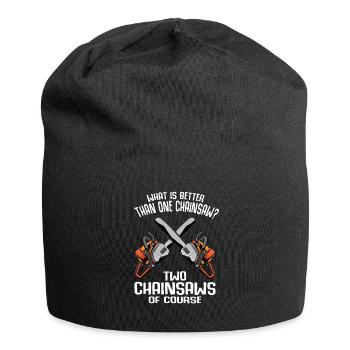 Tronçonneuse Tronçonneuse Scies à bois Cadeau drôle - Bonnet en jersey - noir - Devant