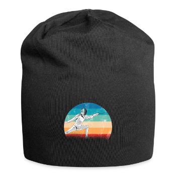 Fechten Design Fechtmaske Duell Säbel Sport Kampf - Jersey-Beanie - Schwarz - Vorne