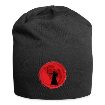 Kyudo Japan Budo Bow Art Samurai Ryu - Jersey Beanie - black - Front