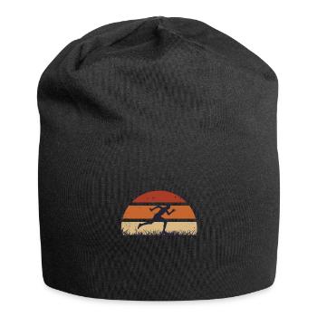 jogger courir coureur marathon sport coureur - Bonnet en jersey - noir - Devant