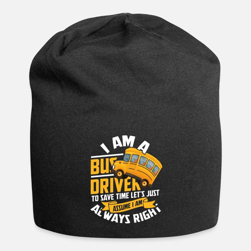 Bus - Jersey-Beanie - Schwarz