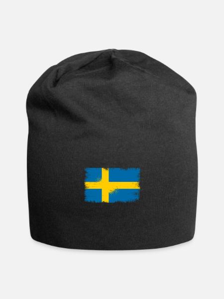 Schweden Flagge - Jersey-Beanie - Schwarz
