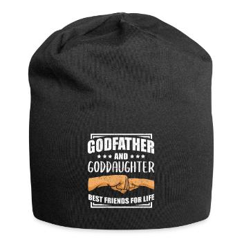 Godfather godfather gift goddaughter godchild - Jersey Beanie - black - Front