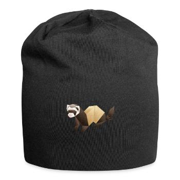 Origami Frettchen - Jersey-Beanie - Schwarz - Vorne