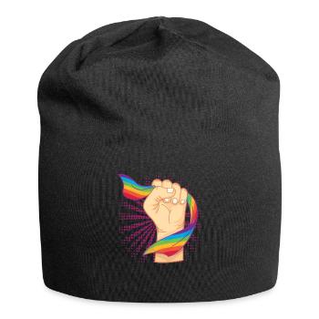 LGBT - Jersey-Beanie - Schwarz - Vorne