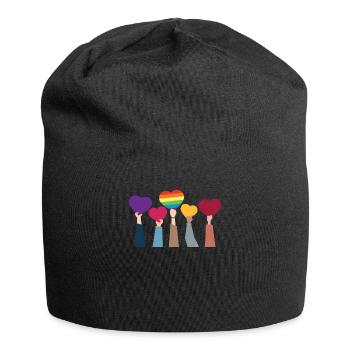 LGBT - Jersey-Beanie - Schwarz - Vorne