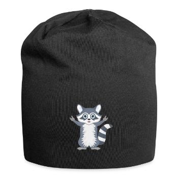 Raccoon rock music - Jersey Beanie - black - Front