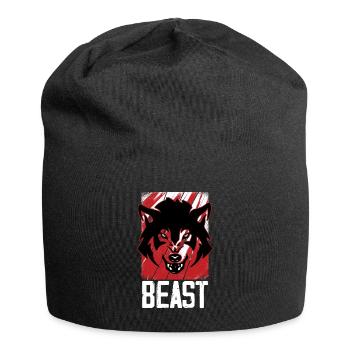 Wolf Lead Wolf Gift Puppy Wolves - Jersey Beanie - black - Front