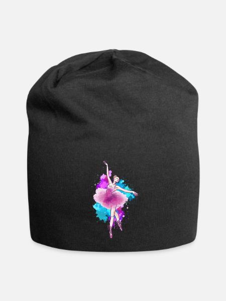 Danseuse de ballet Danse de ballerine colorée - Bonnet en jersey - noir