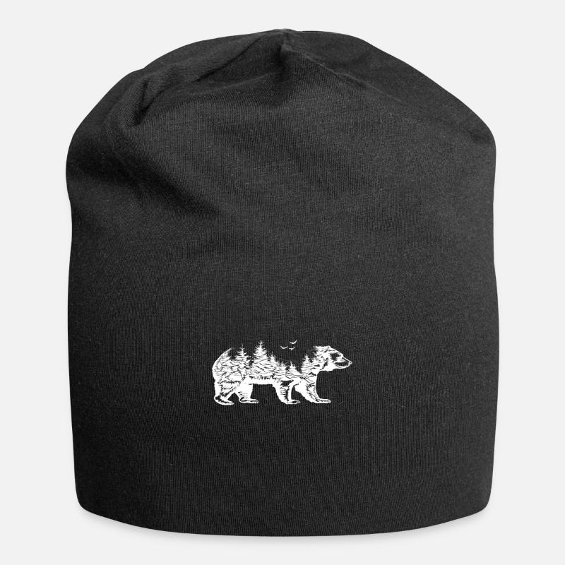 Bear bears design gift idea for Christmas - Jersey Beanie - black