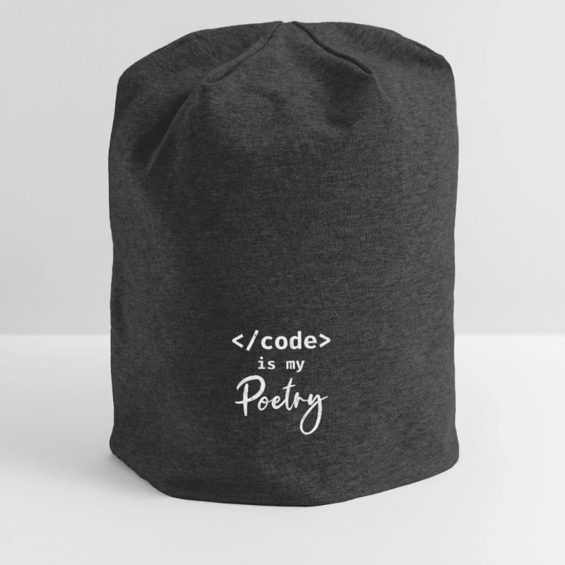 Code Is My Poetry Programmer Coding Jersey Beanie