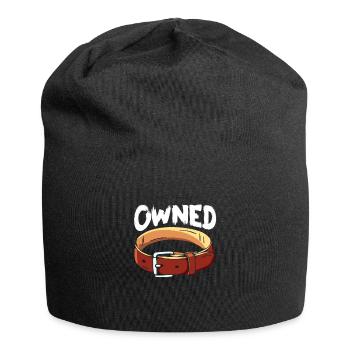 Halsband bdsm Sadomaso Sklave Unterwürfig - Jersey-Beanie - Schwarz - Vorne