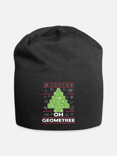 Oh Geometree - Jersey Beanie - black