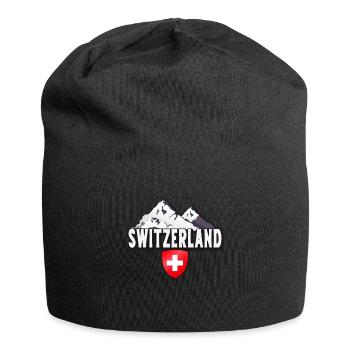 Schweiz Heimat Berge Schweizer - Jersey-Beanie - Schwarz - Vorne